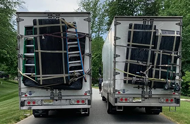 Two Safe van line truck completing a cross country move.